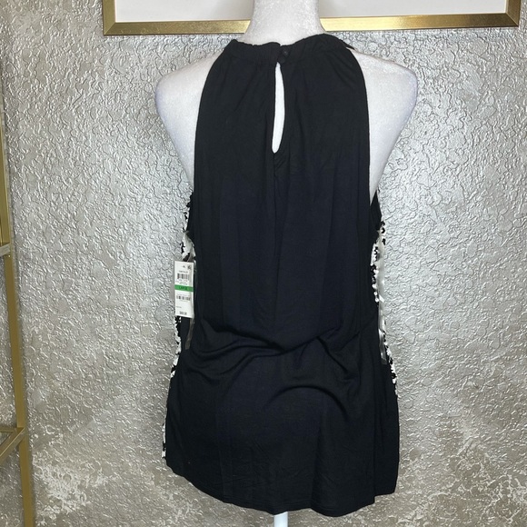 INC Black Animal Print Sequin Halter Top - Picture 2 of 11